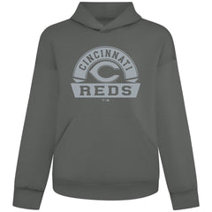 Cincinnati Reds Levelwear Luxe Signature Banner Arch Tri-Blend Hoodie - Gray