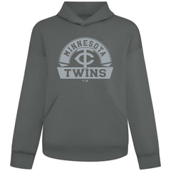 Minnesota Twins Levelwear Luxe Signature Banner Arch Tri-Blend Hoodie - Gray