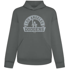 Los Angeles Dodgers Levelwear Luxe Signature Banner Arch Tri-Blend Hoodie - Gray