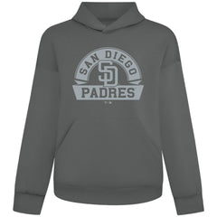 San Diego Padres Levelwear Luxe Signature Banner Arch Tri-Blend Hoodie - Gray