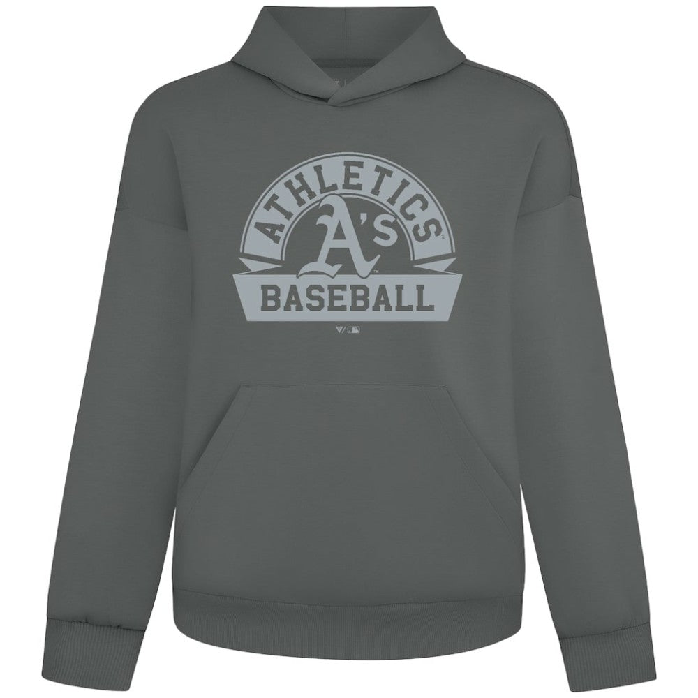 Athletics Levelwear Luxe Signature Banner Arch Tri-Blend Hoodie - Gray