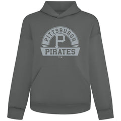 Pittsburgh Pirates Levelwear Luxe Signature Banner Arch Tri-Blend Hoodie - Gray