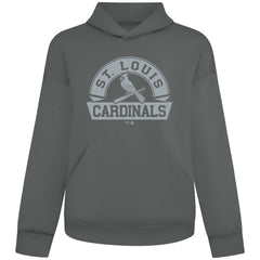 St. Louis Cardinals Levelwear Luxe Signature Banner Arch Tri-Blend Hoodie - Gray