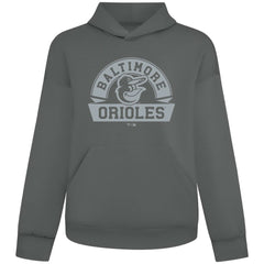 Baltimore Orioles Levelwear Luxe Signature Banner Arch Tri-Blend Hoodie - Gray