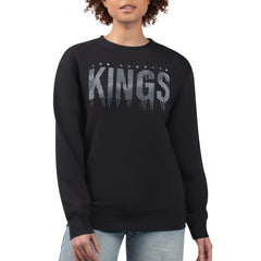 Los Angeles Kings G-III 4Her by Carl Banks Women's Metallic Drop Printed Fleece Sweatshirt Black