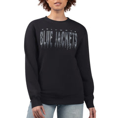 Columbus Blue Jackets G-III 4Her by Carl Banks Women's Metallic Drop Printed Fleece Sweatshirt Black