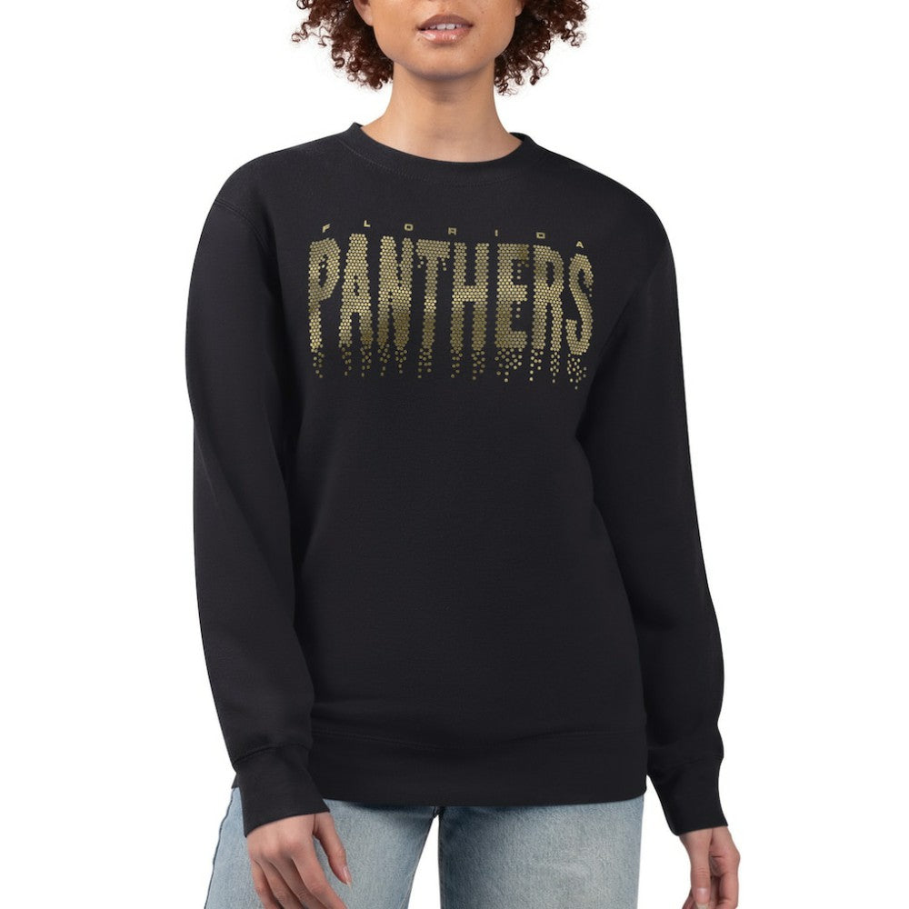 Florida Panthers G-III 4Her by Carl Banks Women's Metallic Drop Printed Fleece Sweatshirt Black