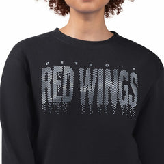Detroit Red Wings G-III 4Her by Carl Banks Women's Metallic Drop Printed Fleece Sweatshirt Black