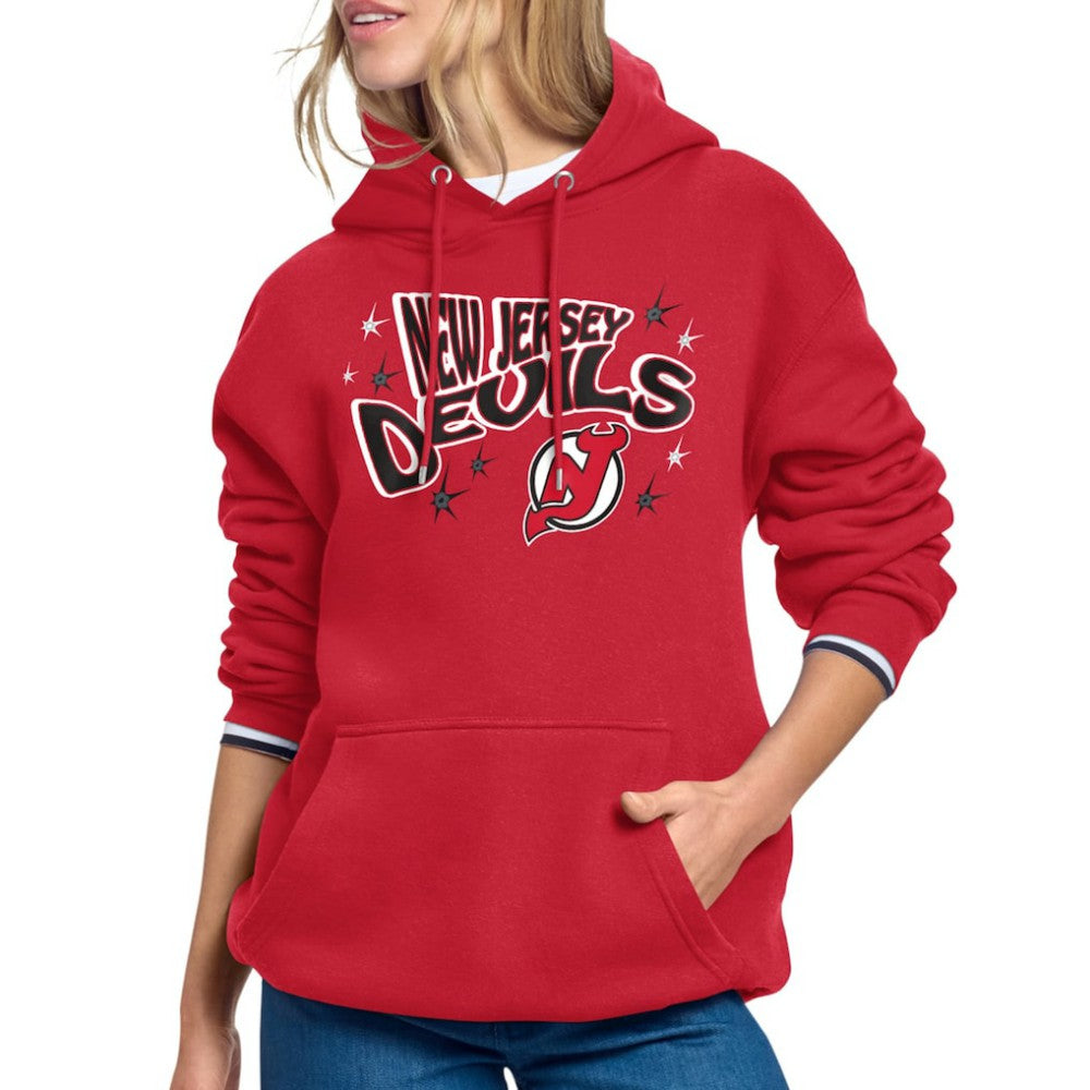 New Jersey Devils Starter Women's Fireworks Fleece Hoodie Red