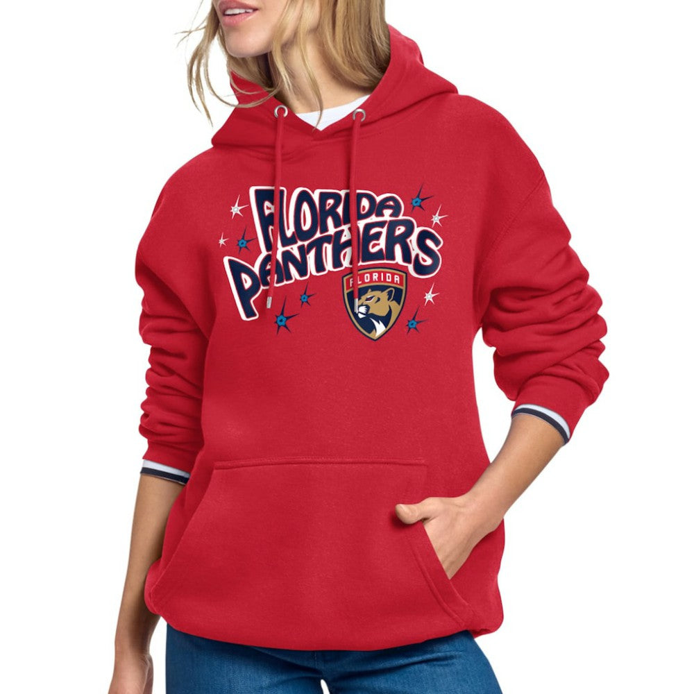 Florida Panthers Starter Women's Fireworks Fleece Hoodie Red