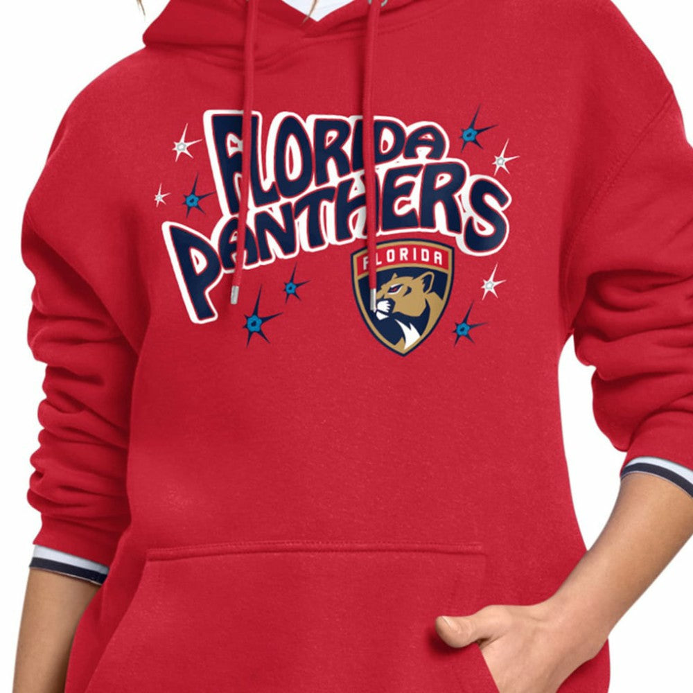Florida Panthers Starter Women's Fireworks Fleece Hoodie Red