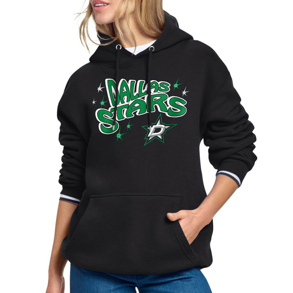 Dallas Stars Starter Women's Fireworks Fleece Hoodie Black