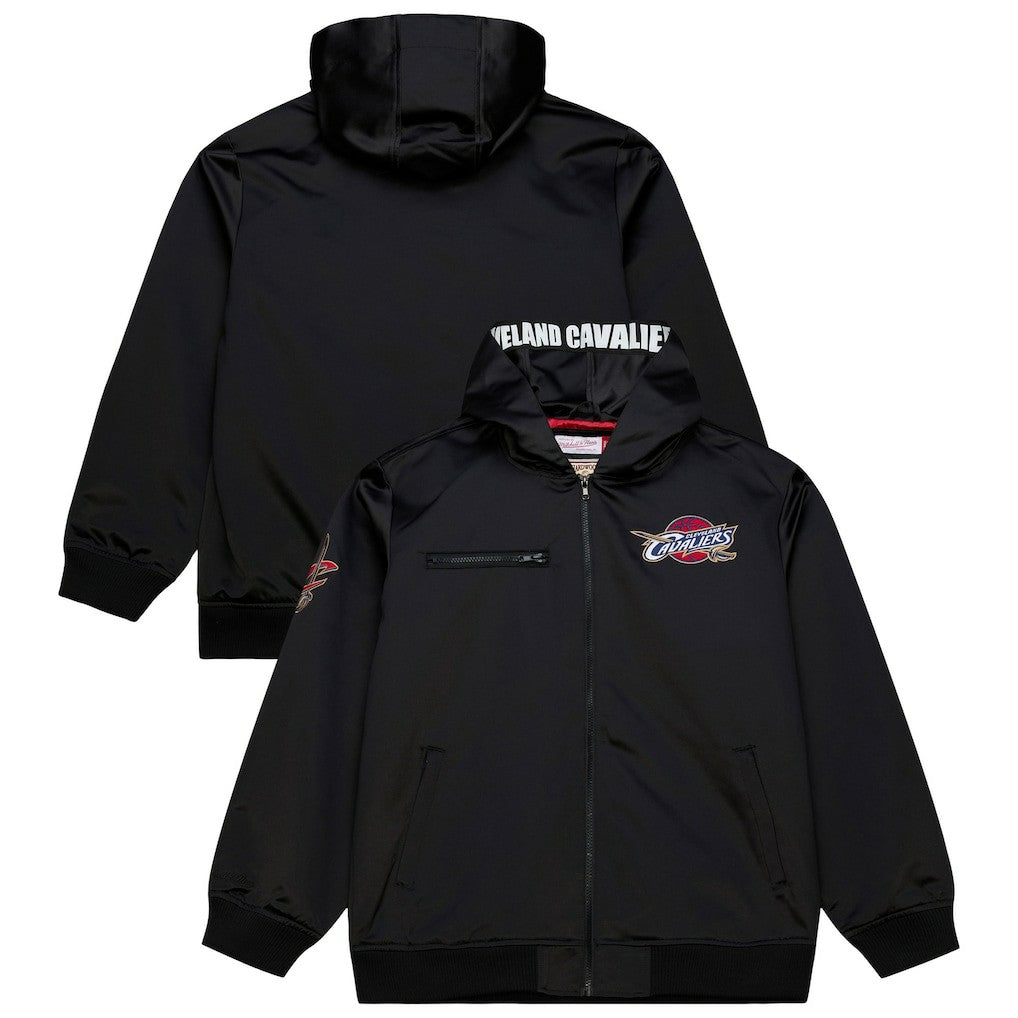 Cleveland Cavaliers Hardwood Classics Nights Walk the Tunnel Satin Bomber Full-Snap Hooded Jacket sale - Black | Mitchell & Ness shop