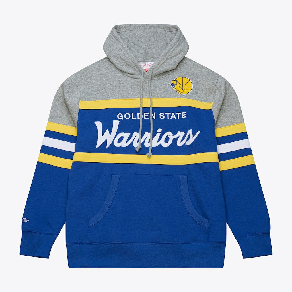 Golden State Warriors Head Coach Hoodie sale - Royal/Gray | Mitchell & Ness for sale