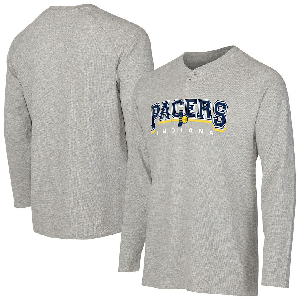 Indiana Pacers Concepts Sport Hawthorn Thermal Knit Long Sleeve Henley T-Shirt - Gray sale