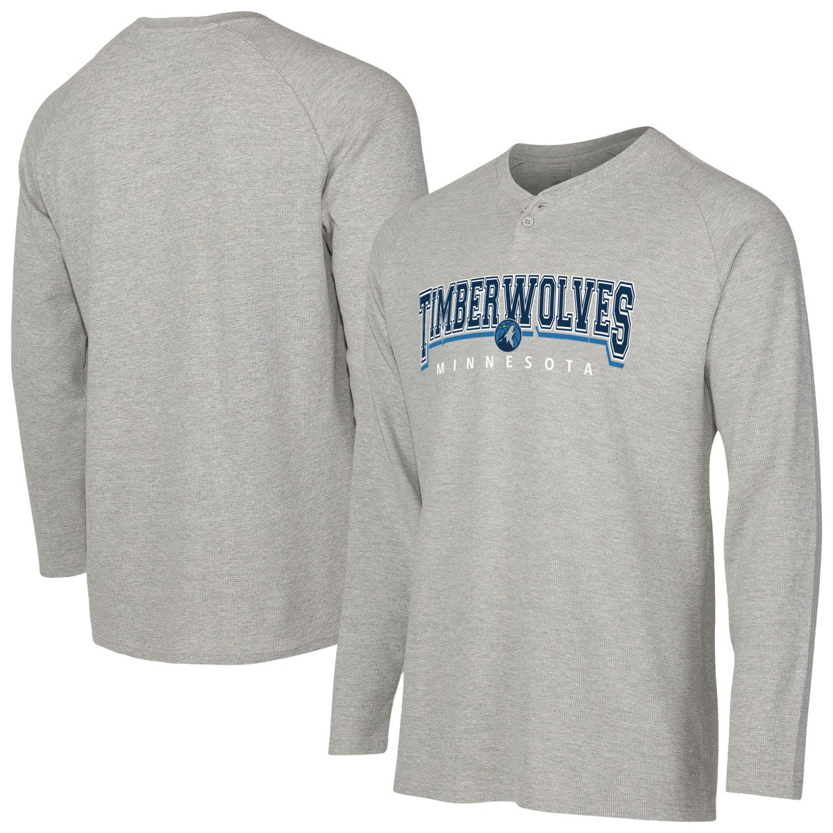 Minnesota Timberwolves Concepts Sport Hawthorn Thermal Knit Long Sleeve Henley T-Shirt - Gray cheap
