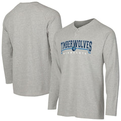 Minnesota Timberwolves Concepts Sport Hawthorn Thermal Knit Long Sleeve Henley T-Shirt - Gray cheap