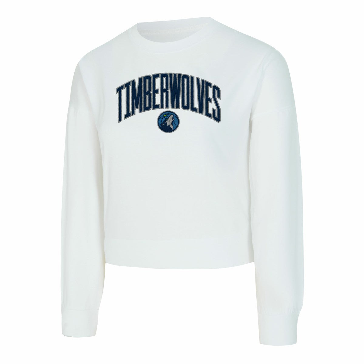 Minnesota Timberwolves Concepts Sport Women's Laney Chenille Cropped Long Sleeve T-Shirt - White outlet