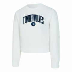 Minnesota Timberwolves Concepts Sport Women's Laney Chenille Cropped Long Sleeve T-Shirt - White outlet