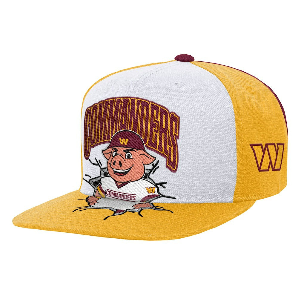 Washington Commanders Youth Team Mascot Snapback Hat - White for sale
