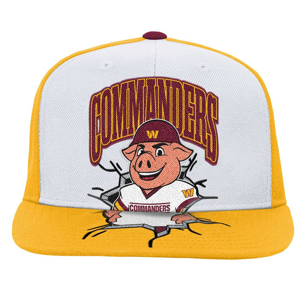 Washington Commanders Youth Team Mascot Snapback Hat - White for sale