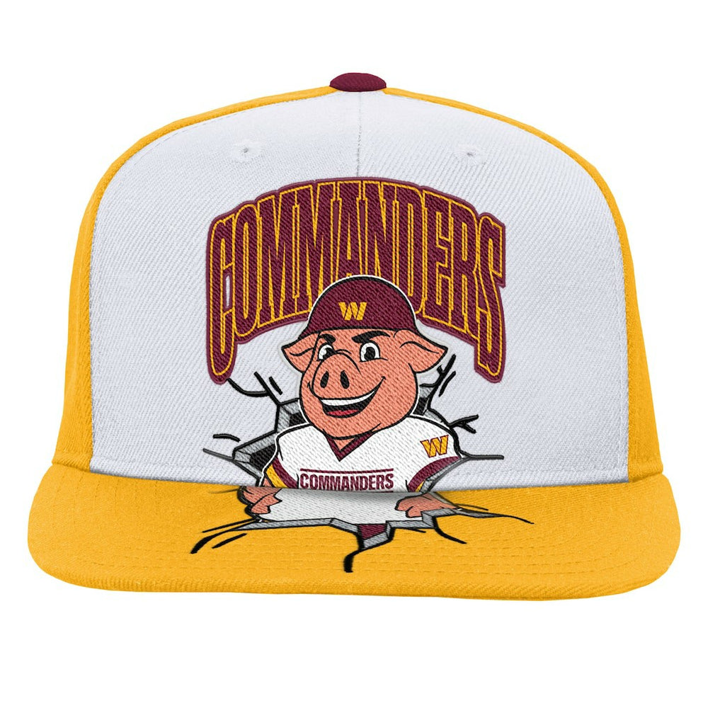 Washington Commanders Youth Team Mascot Snapback Hat - White for sale