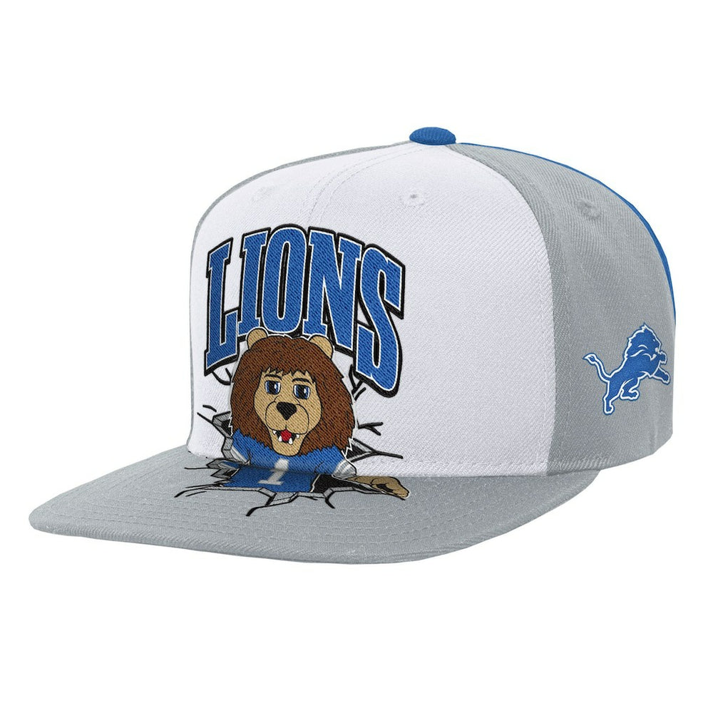 Detroit Lions Youth Team Mascot Snapback Hat - White online