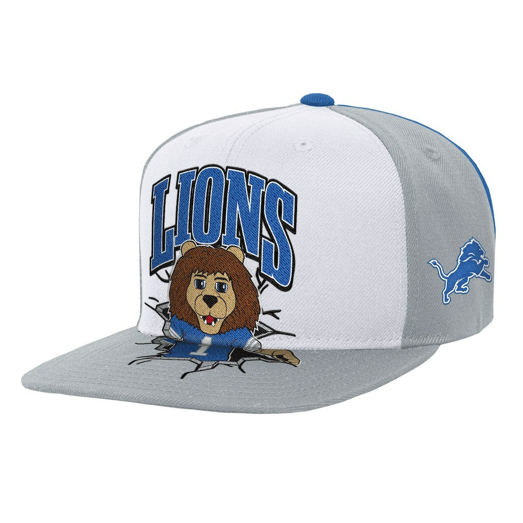 Detroit Lions Youth Team Mascot Snapback Hat - White online