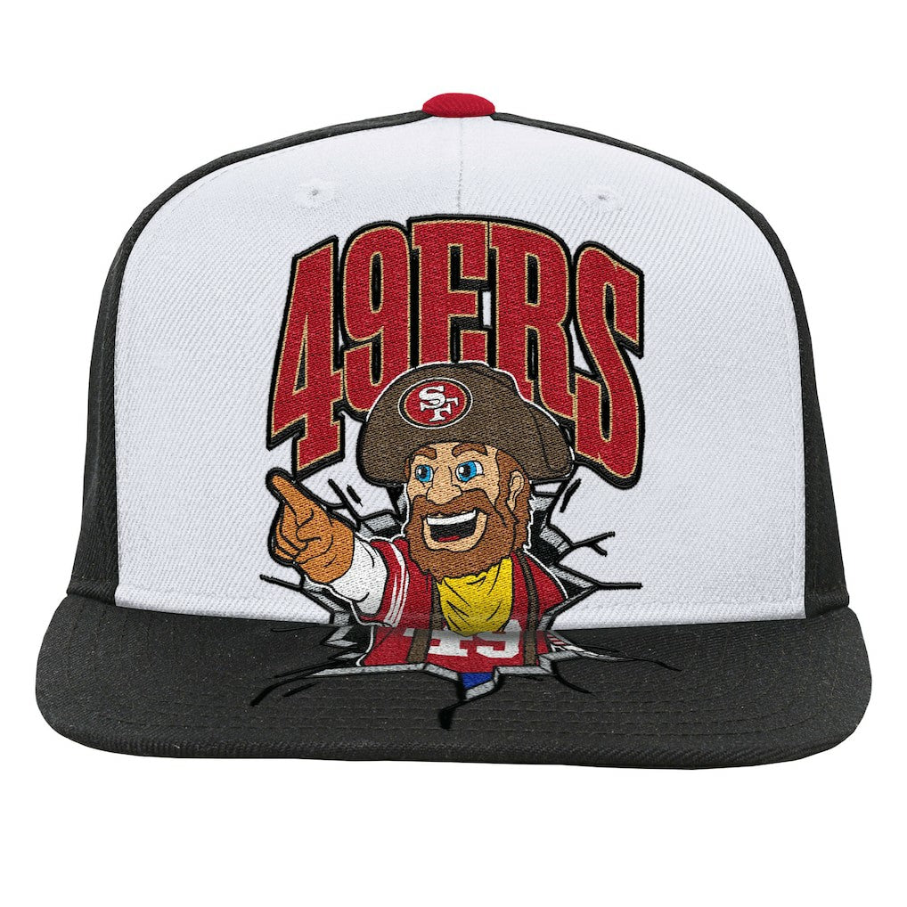 San Francisco 49ers Youth Team Mascot Snapback Hat - White outlet