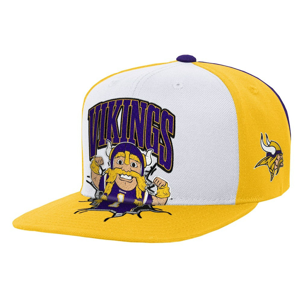 Minnesota Vikings Youth Team Mascot Snapback Hat - White outlet