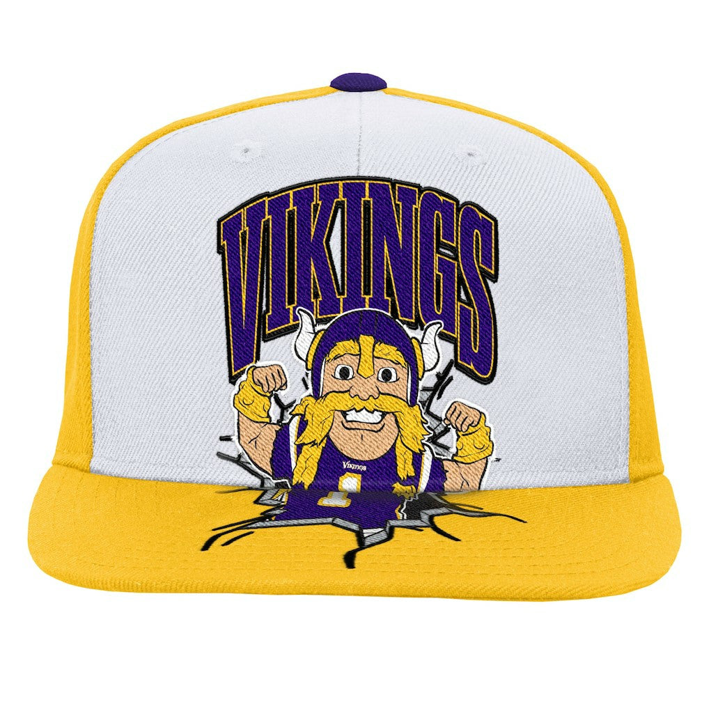 Minnesota Vikings Youth Team Mascot Snapback Hat - White outlet