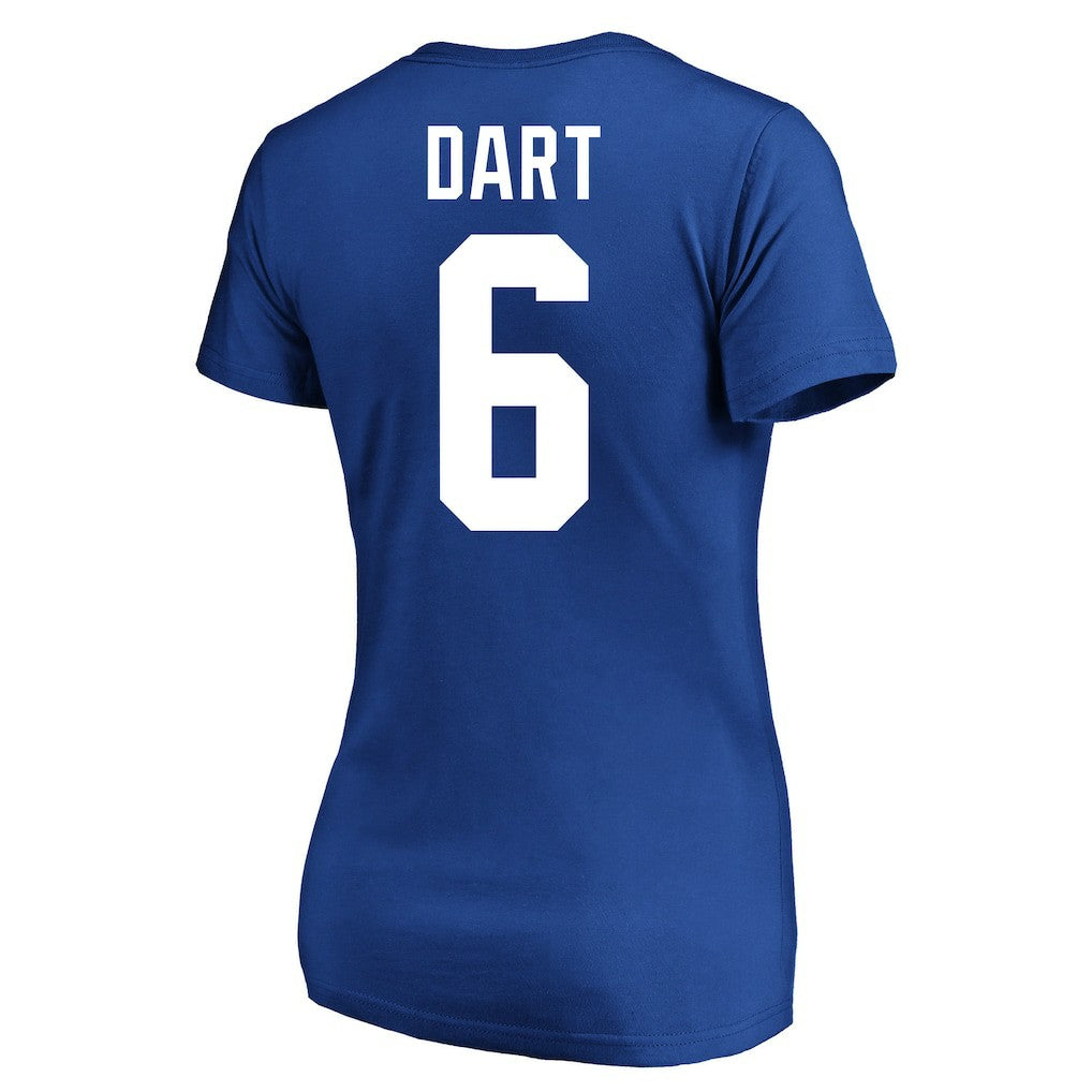 Jaxson Dart New York Giants Women's Plus Size Name & Number Scoop Neck T-Shirt - Royal cheap