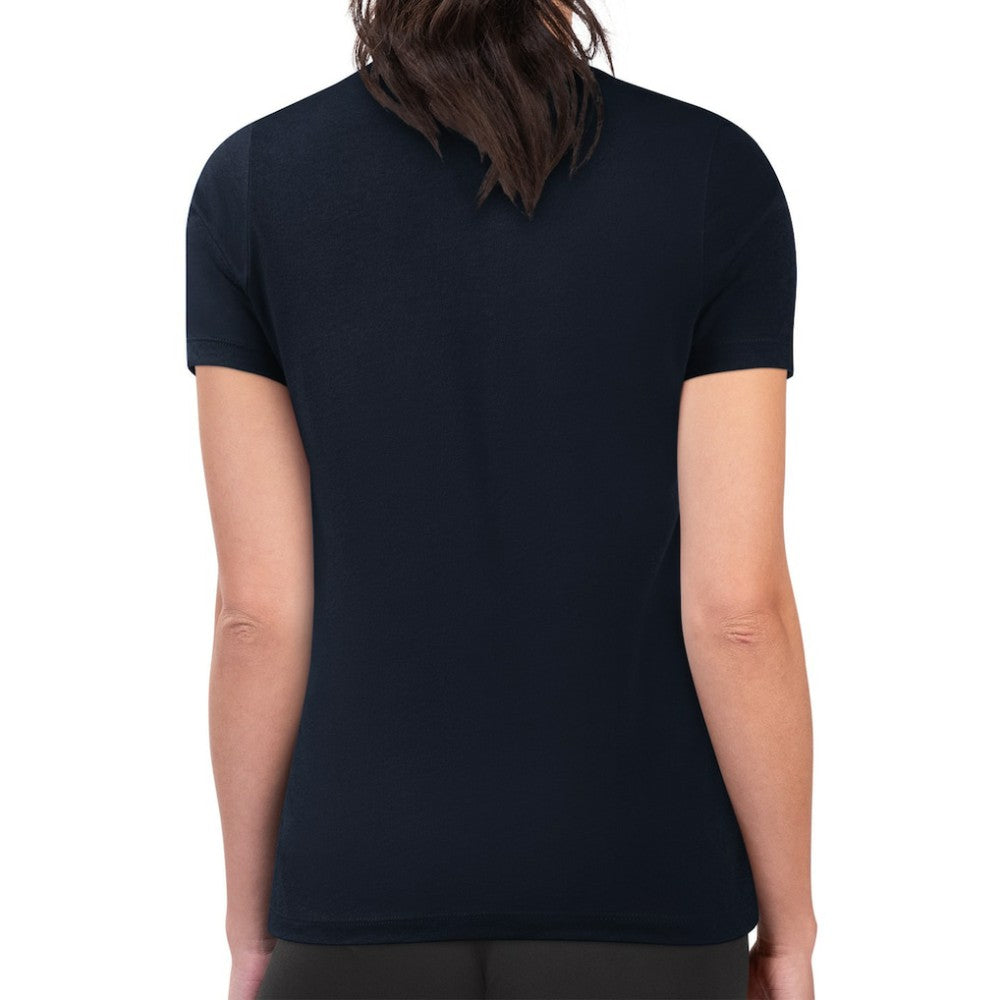 Tampa Bay Lightning G-III 4Her by Carl Banks Women's Super-Slim Lightweight Pinstripe Circle Graphic T-Shirt Navy