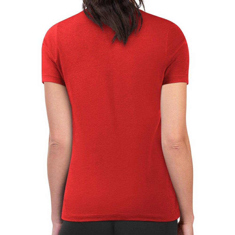 Carolina Hurricanes G-III 4Her by Carl Banks Women's Super-Slim Lightweight Pinstripe Circle Graphic T-Shirt Red