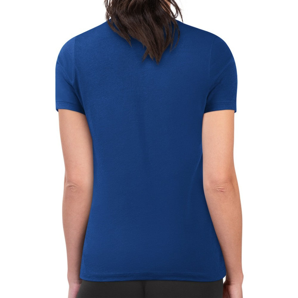 New York Rangers G-III 4Her by Carl Banks Women's Super-Slim Lightweight Pinstripe Circle Graphic T-Shirt Royal