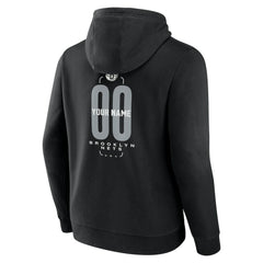 Brooklyn Nets Center Court Name & Number Custom Hoodie - Black on sale