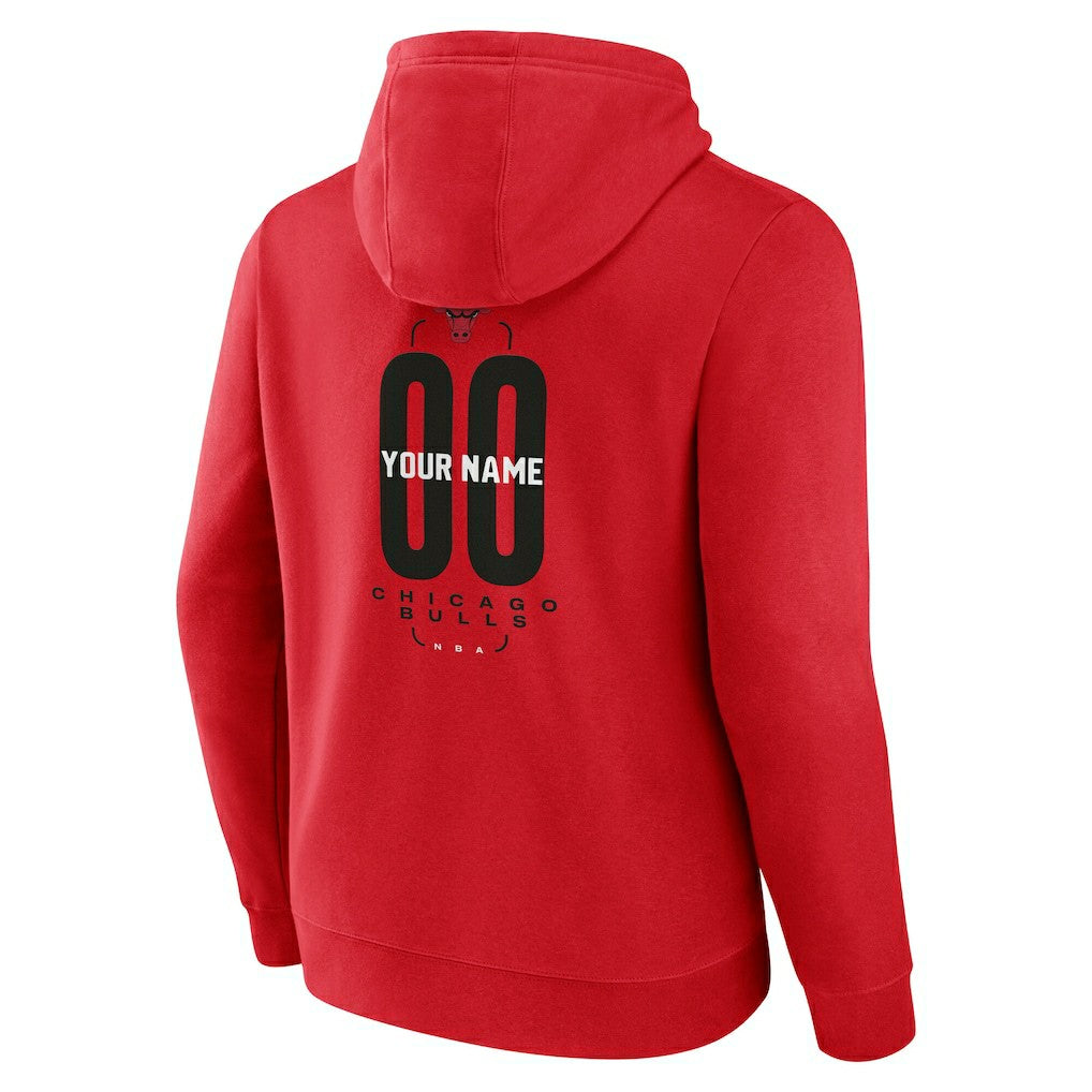 Chicago Bulls Center Court Name & Number Custom Hoodie - Red for sale
