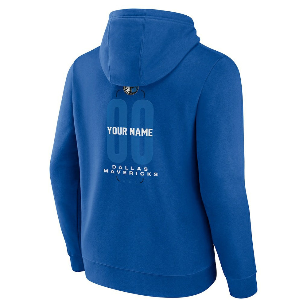 Dallas Mavericks Center Court Name & Number Custom Hoodie sale - Blue cheap