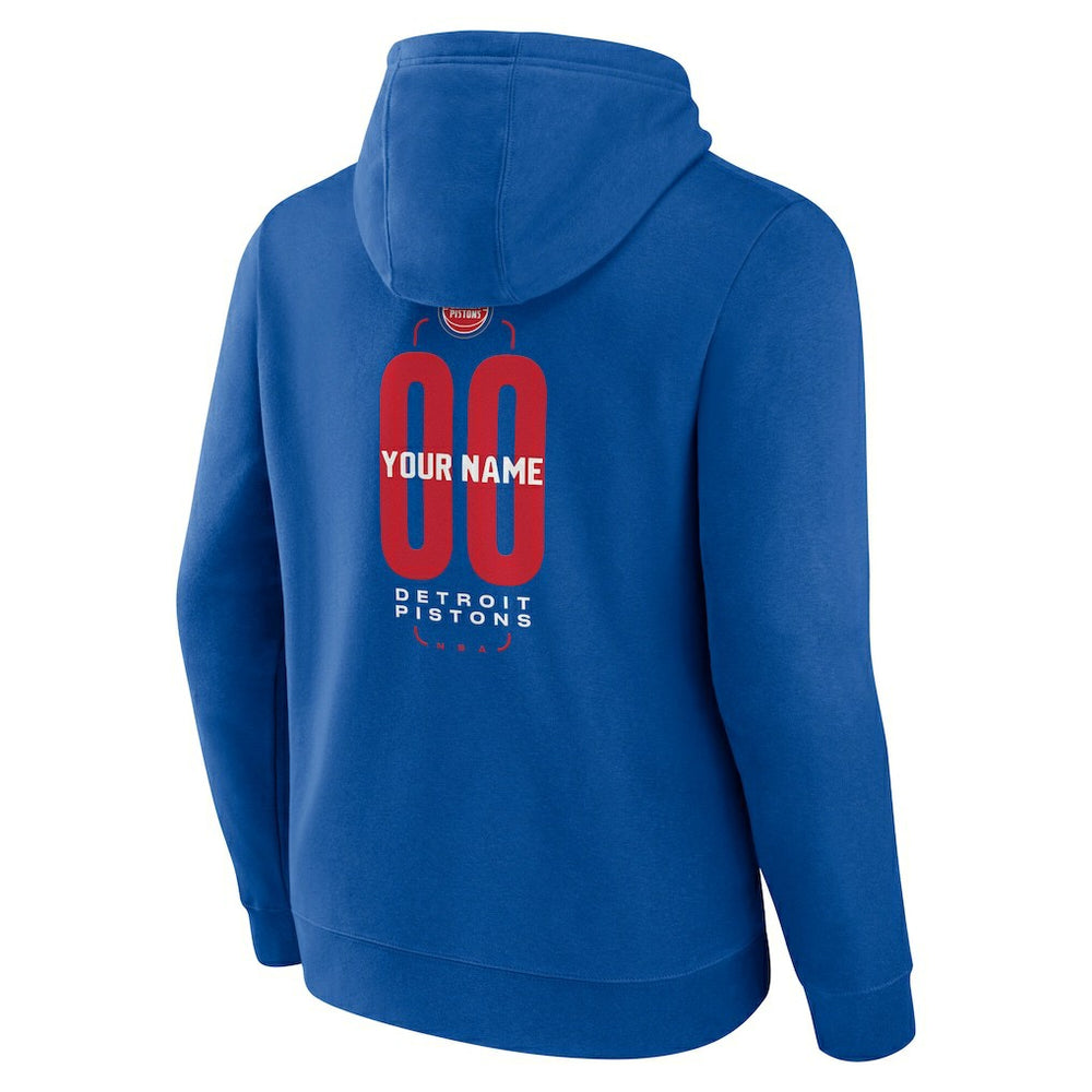 Detroit Pistons Center Court Name & Number Custom Hoodie sale - Blue cheap