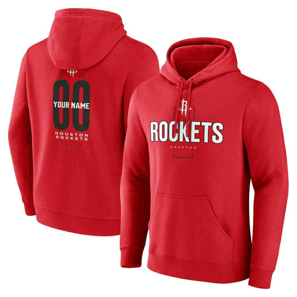 Houston Rockets Center Court Name & Number Custom Hoodie sale - Red shop