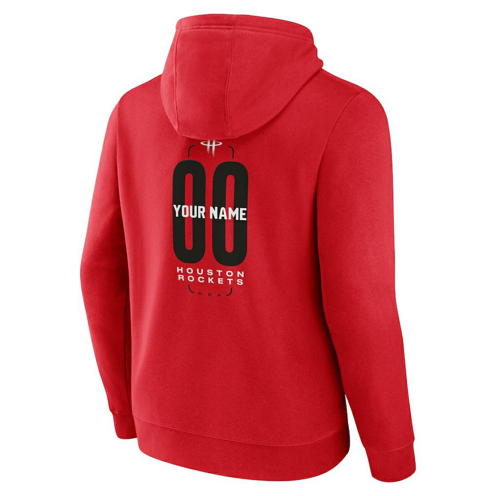 Houston Rockets Center Court Name & Number Custom Hoodie sale - Red shop