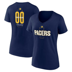 Indiana Pacers Women's Center Court Name & Number Custom V-Neck T-Shirt - Navy shop