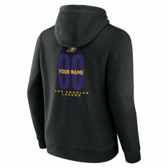 Los Angeles Lakers Center Court Name & Number Custom Hoodie - Black outlet