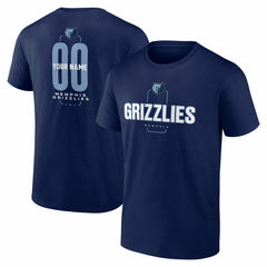 Memphis Grizzlies Center Court Name & Number Custom T-Shirt - Navy cheap