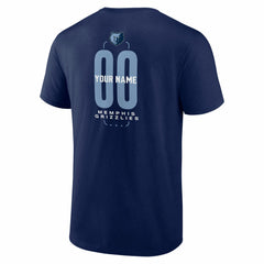 Memphis Grizzlies Center Court Name & Number Custom T-Shirt - Navy cheap