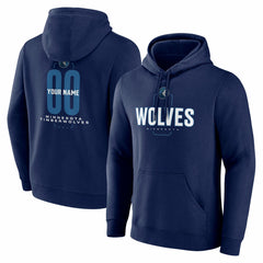 Minnesota Timberwolves Center Court Name & Number Custom Hoodie - Navy outlet