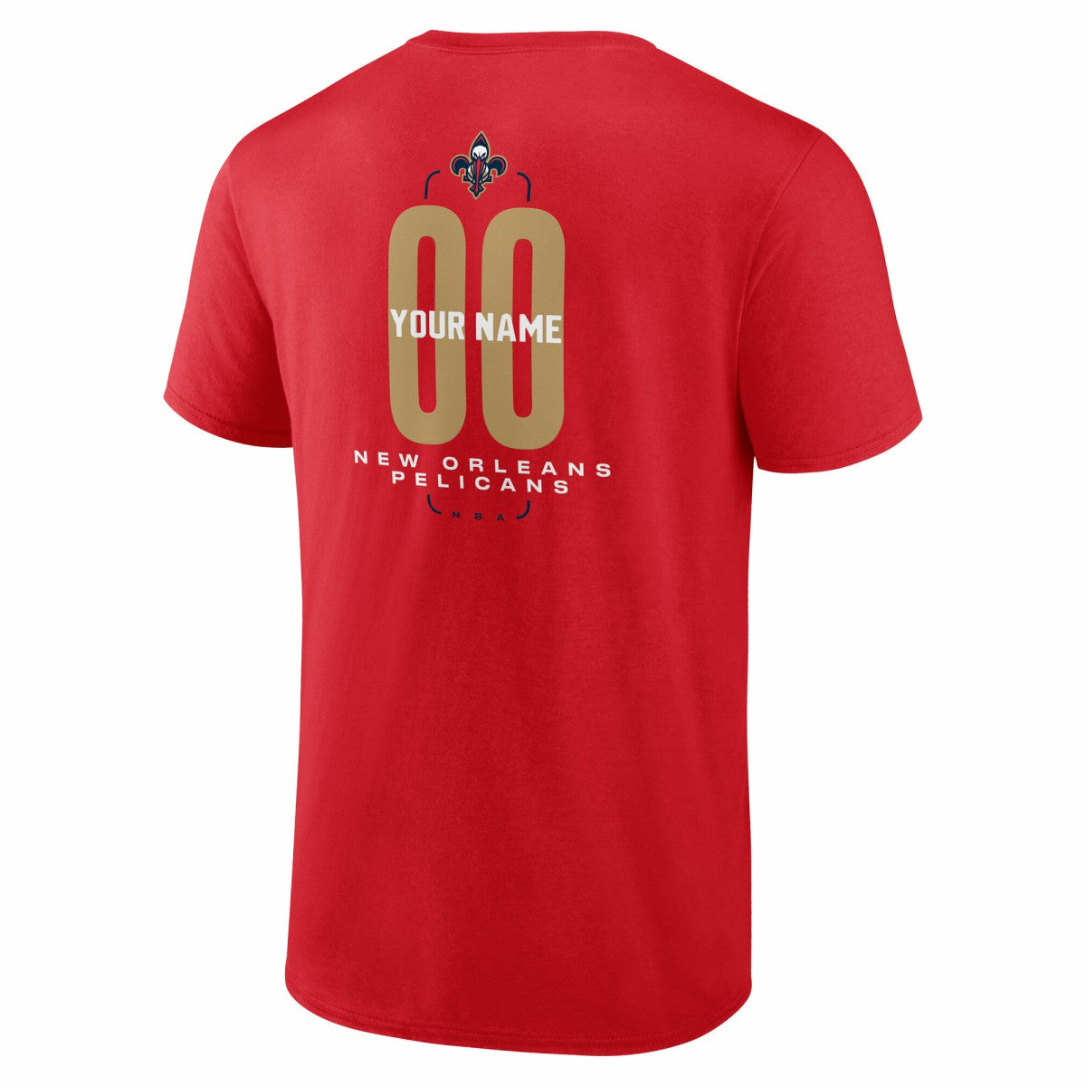 New Orleans Pelicans Center Court Name & Number Custom T-Shirt - Red cheap