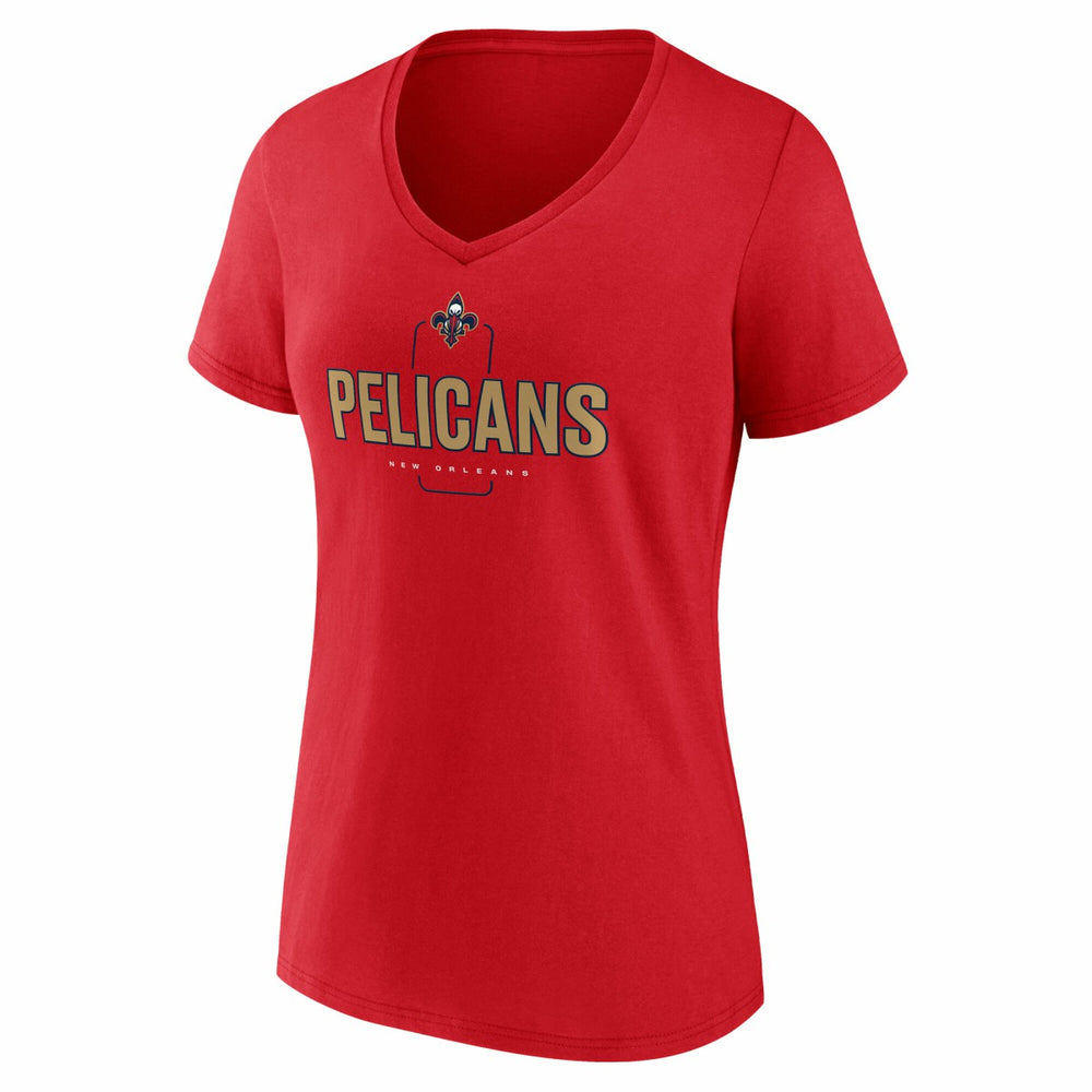 New Orleans Pelicans Women's Center Court Name & Number Custom V-Neck T-Shirt - Red outlet