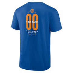 New York Knicks Center Court Name & Number Custom T-Shirt - Blue online