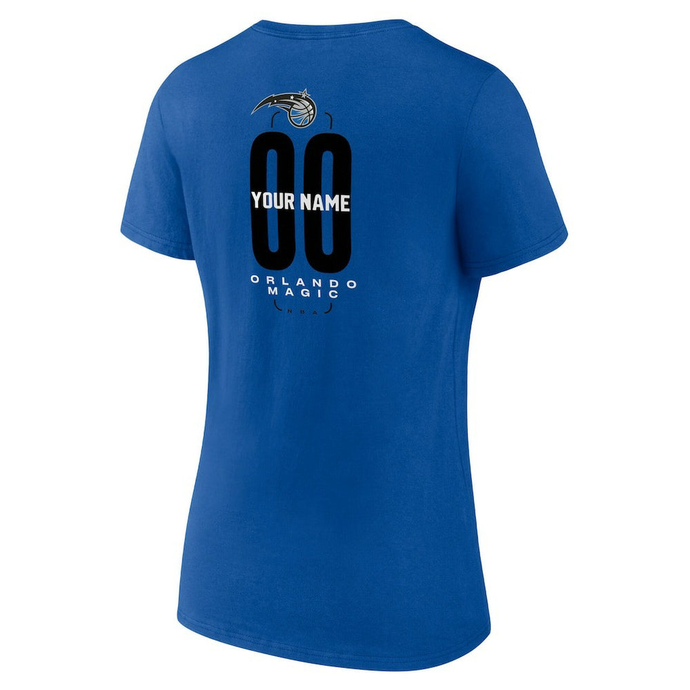 Orlando Magic Women's Center Court Name & Number Custom V-Neck T-Shirt - Blue shop